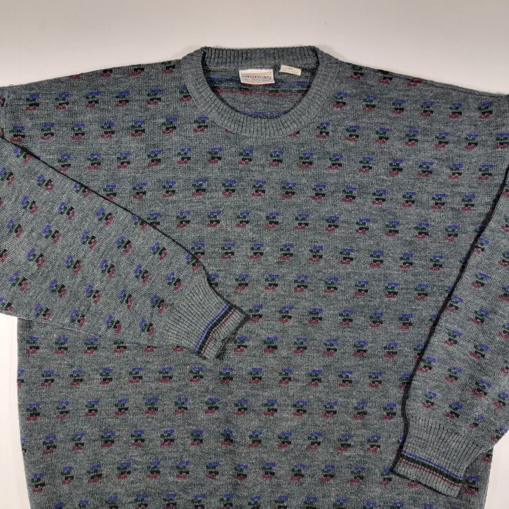 VTG Giorgio Di Firenze Men's Pullover Sweater Crew Neck Wool Acrylic Size XL - Picture 2 of 10